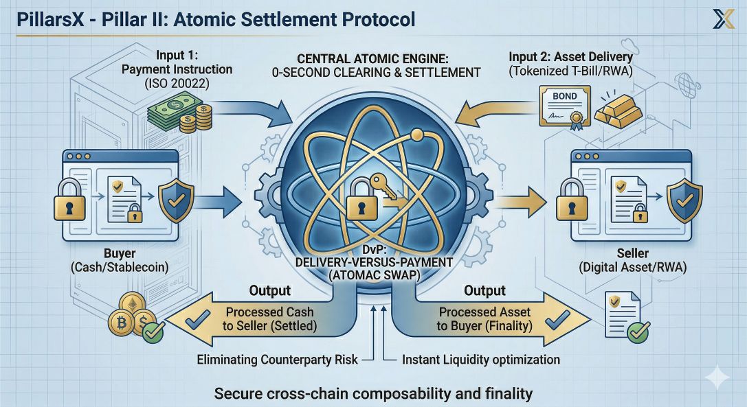 Atomic Settlement DvP clearing and finality process